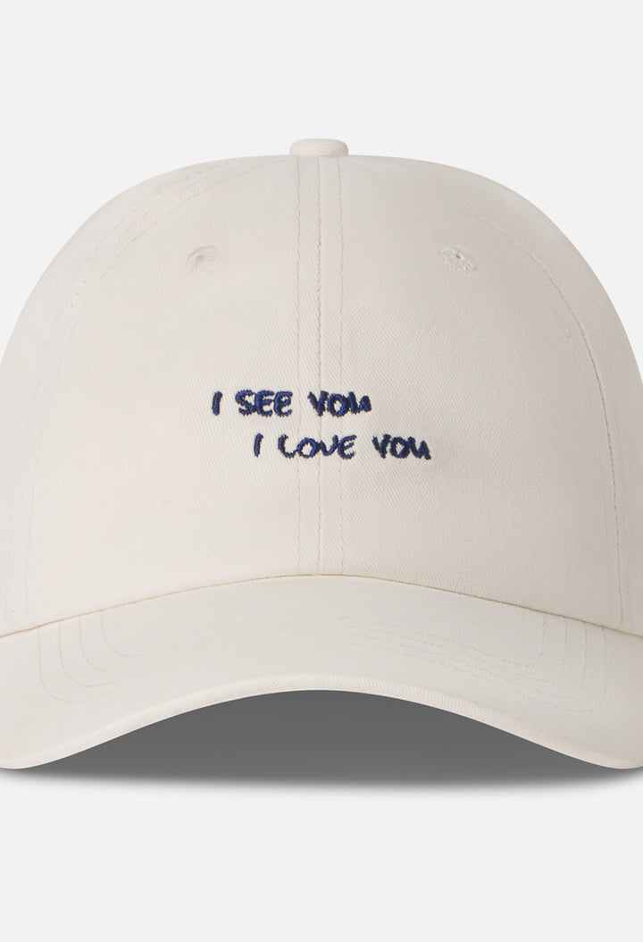 Classic Cap / I See You, I Love You Oat White