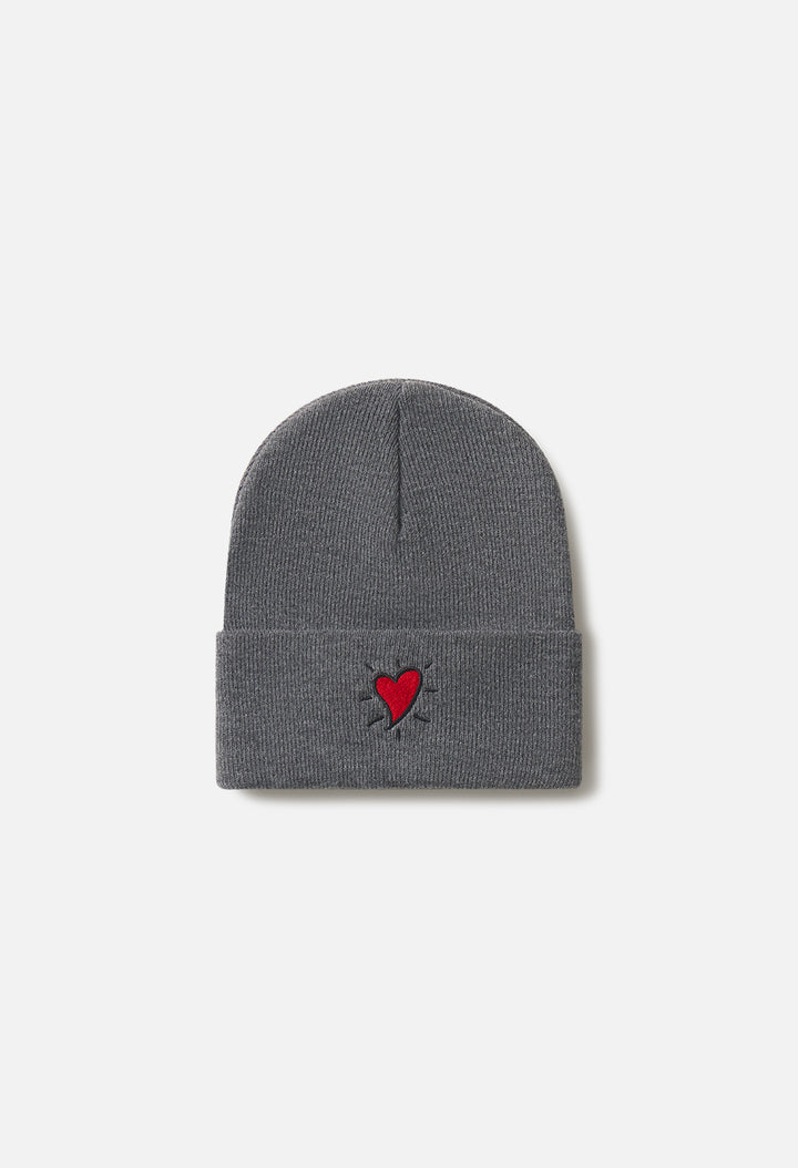 Cuffed Beanie / Hoffman Heart / Grey