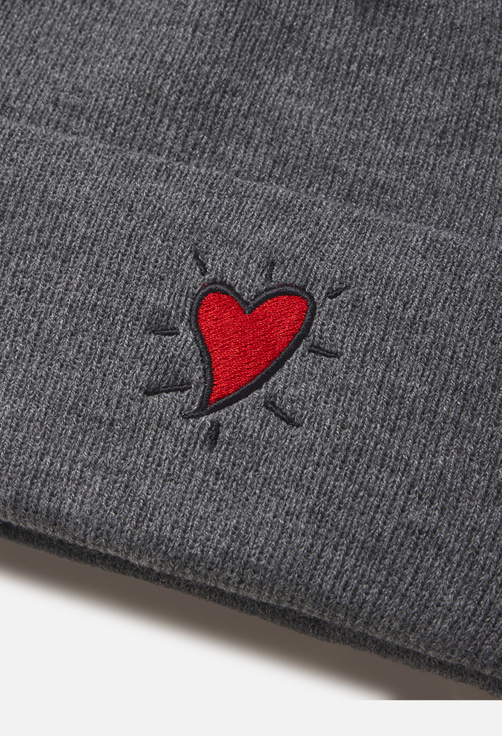 Cuffed Beanie / Hoffman Heart / Grey