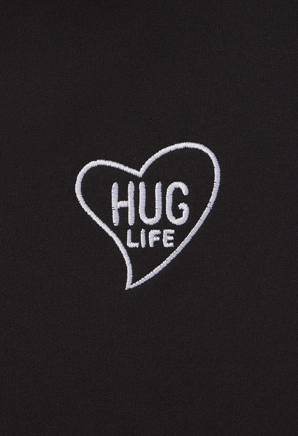 Classic Full-Zip Hoodie / Hug Life Black