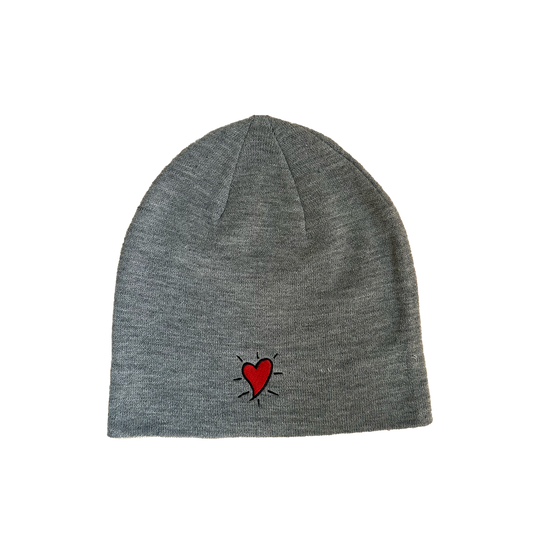 Hoffman Heart Embroidered Slouch Beanie