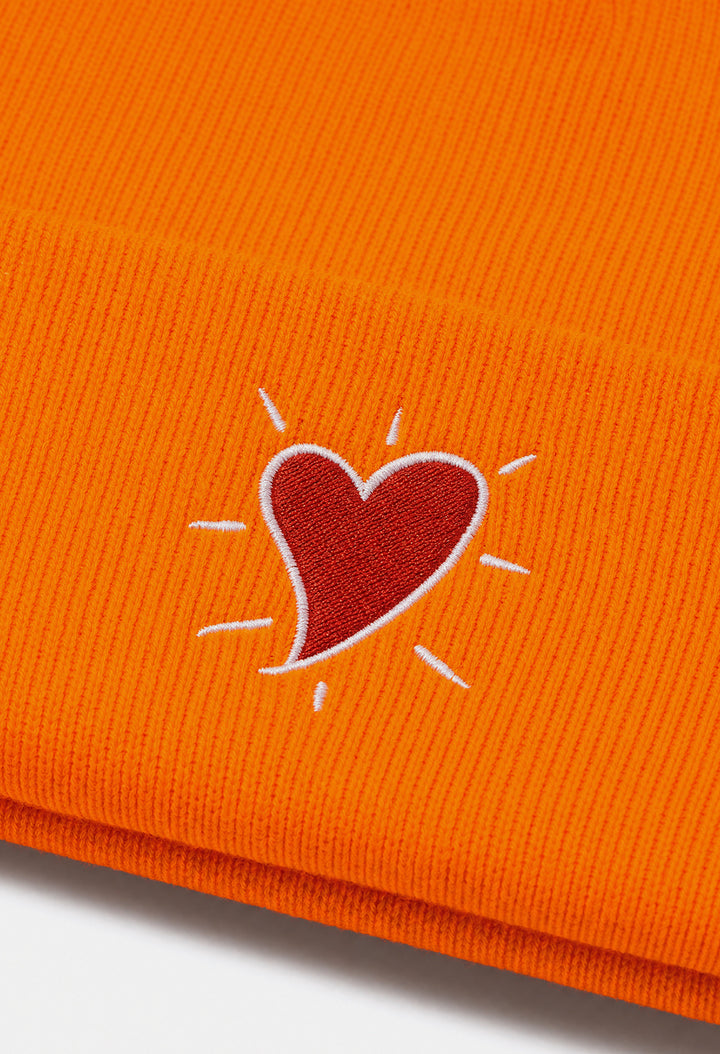 Cuffed Beanie / Hoffman Heart / Orange