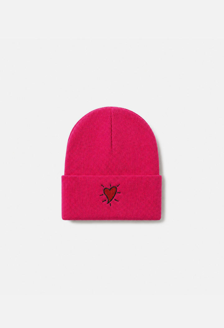 Cuffed Beanie / Hoffman Heart / Pink