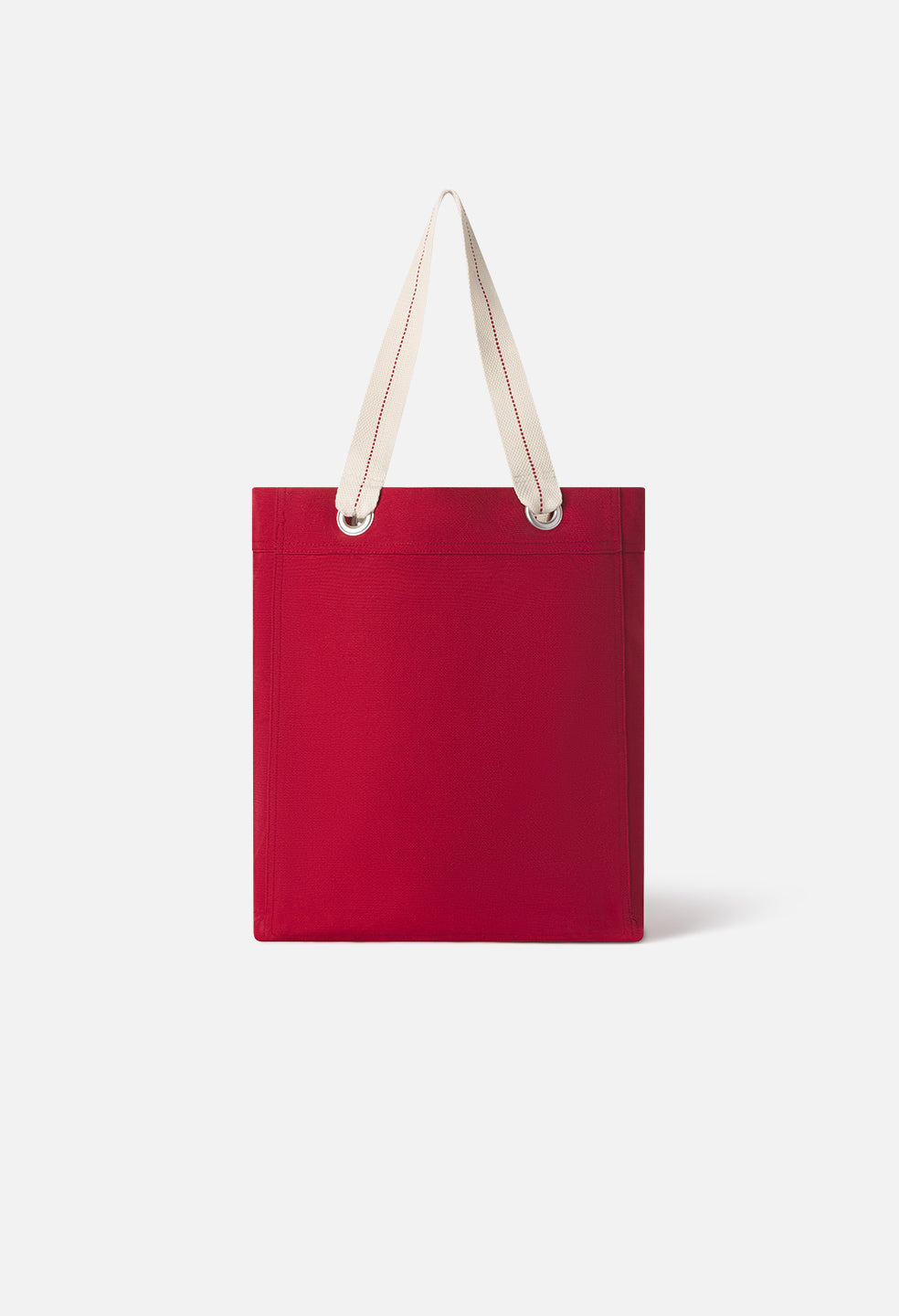 Canvas Tote Bag / Hoffman Heart / Burgundy