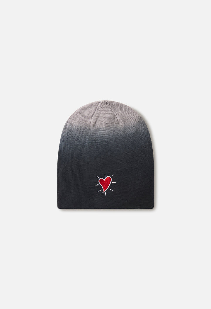 Slouch Beanie / Hoffman Heart Ombré Black