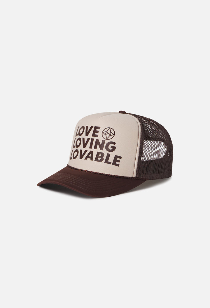 Trucker Hat / Love Loving Lovable / Brown